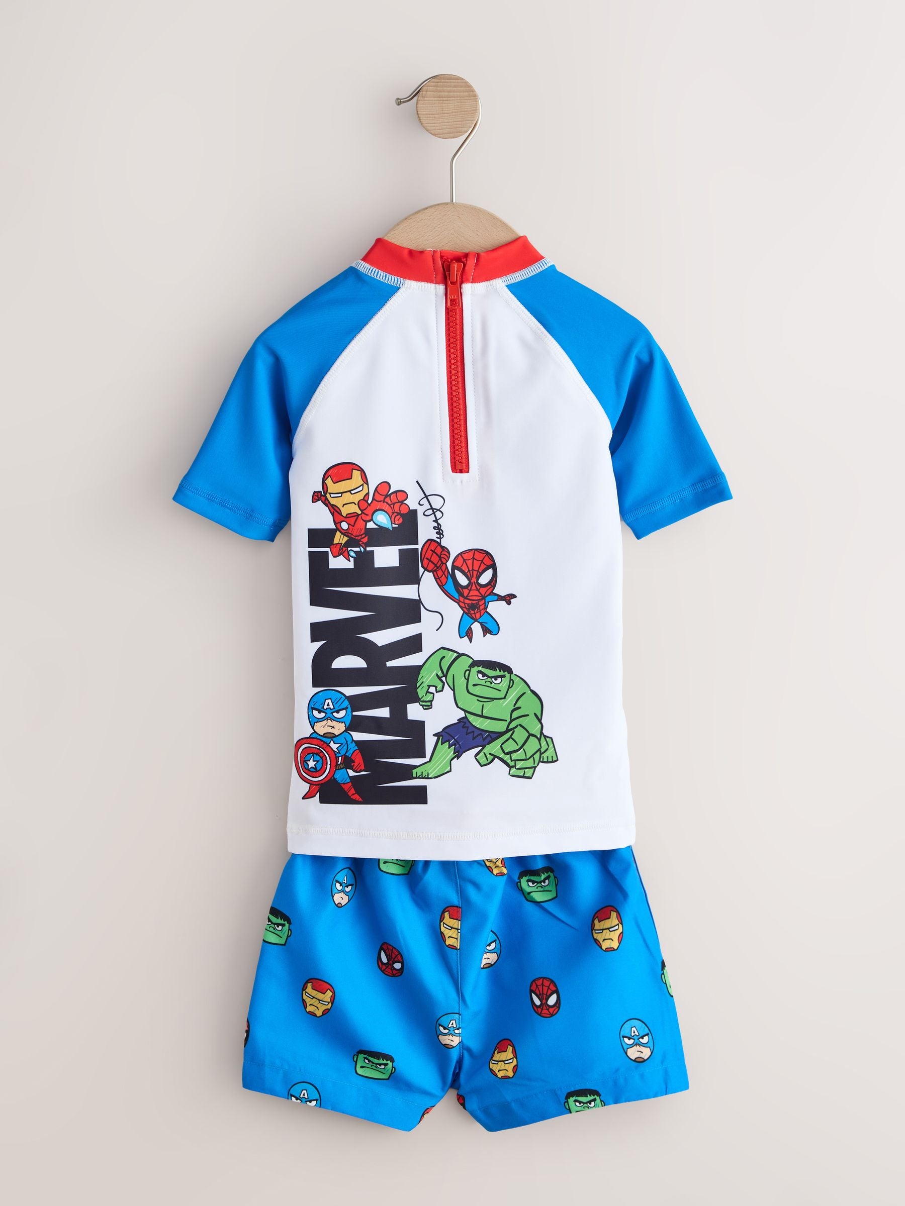 Marvel Rash Vest and Swim Shorts Set (3mths-7yrs) image 6