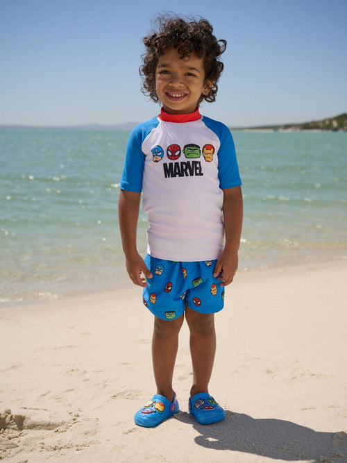 Marvel Rash Vest and Swim Shorts Set (3mths-7yrs) image 1
