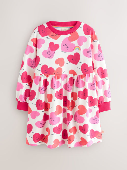 Little Bird by Jools Oliver Red/Pink Skater Sweat Dress image 1
