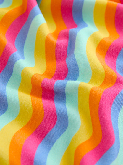 Little Bird by Jools Oliver Rainbow Wave Long Sleeve Skater Dress image 6