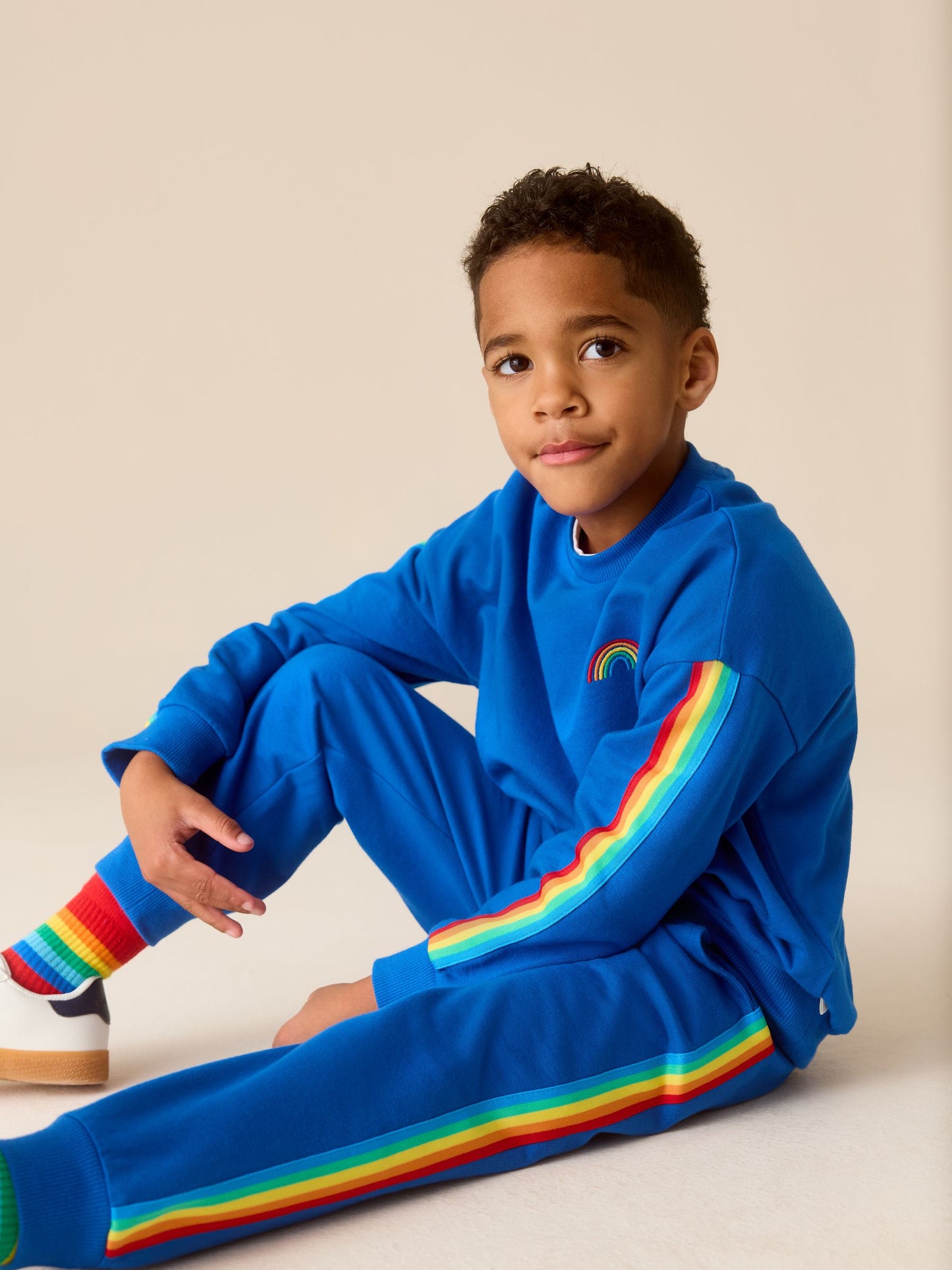 Little Bird by Jools Oliver Bright Blue Sweatshirt and Joggers Set image 1