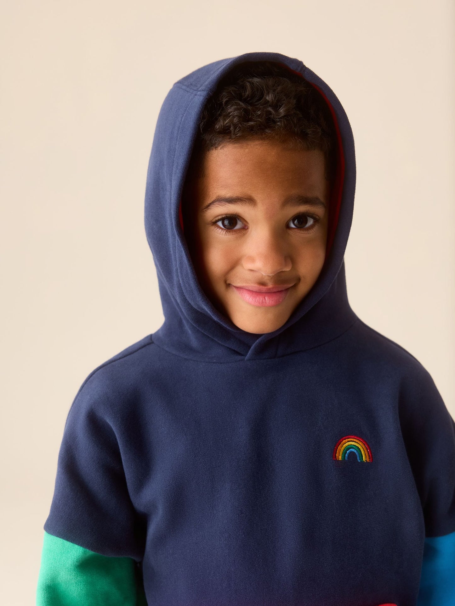 Little Bird by Jools Oliver Navy Colourblock Hoodie and Joggers Sweat Set 2 Piece image 5