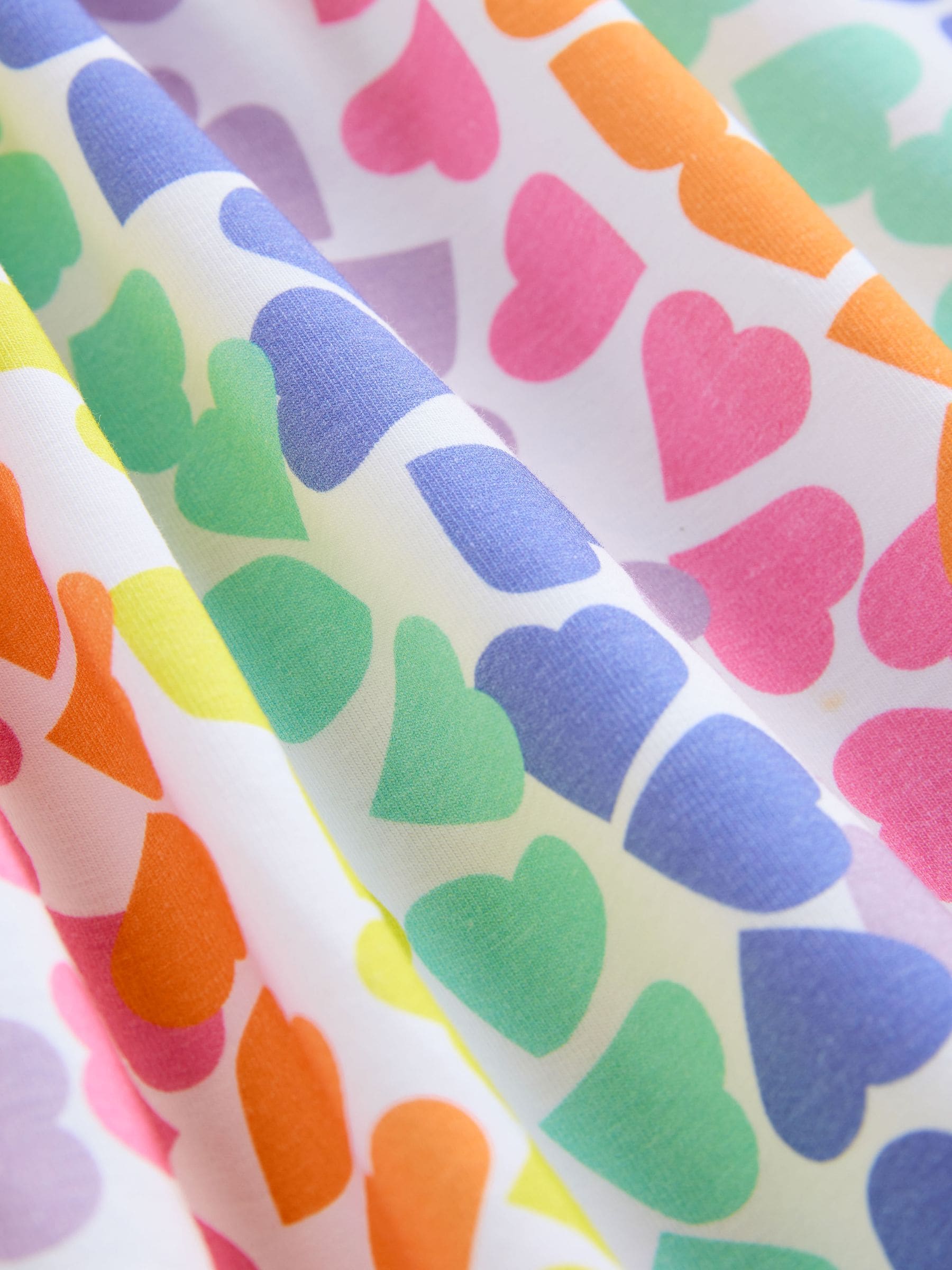 Little Bird by Jools Oliver Pastel Rainbow Heart Cotton Jersey Dress image 6
