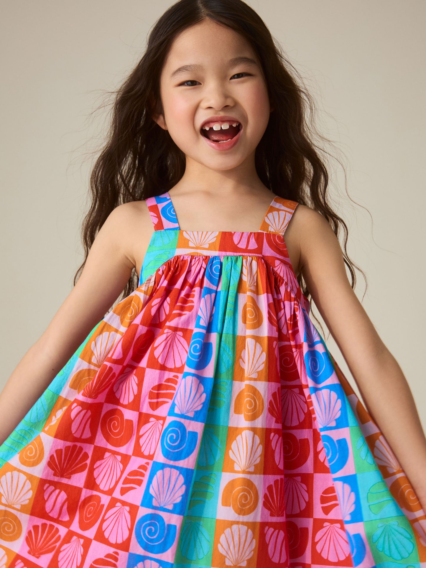 Little Bird by Jools Oliver Rainbow Shell Woven Summer Dress image 4