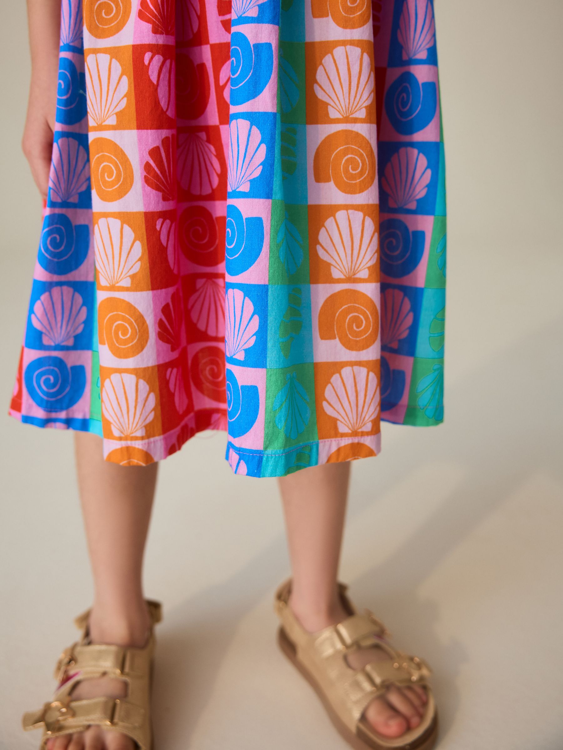 Little Bird by Jools Oliver Rainbow Shell Woven Summer Dress image 6