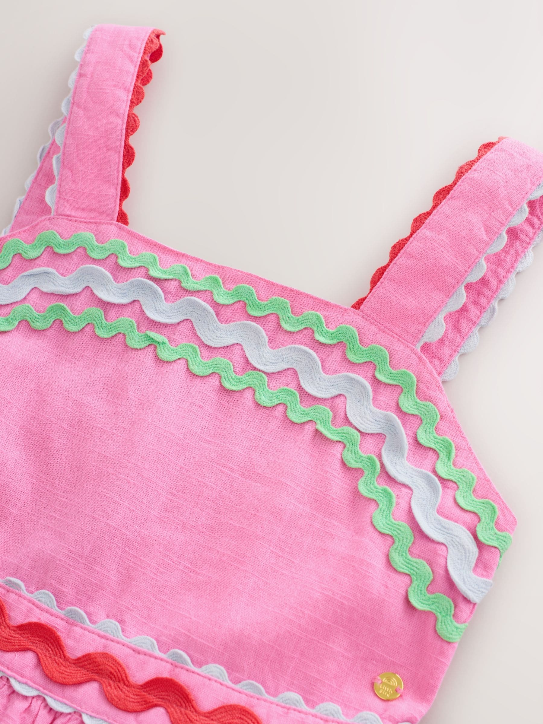 Little Bird by Jools Oliver Pink Woven Summer Dress image 10