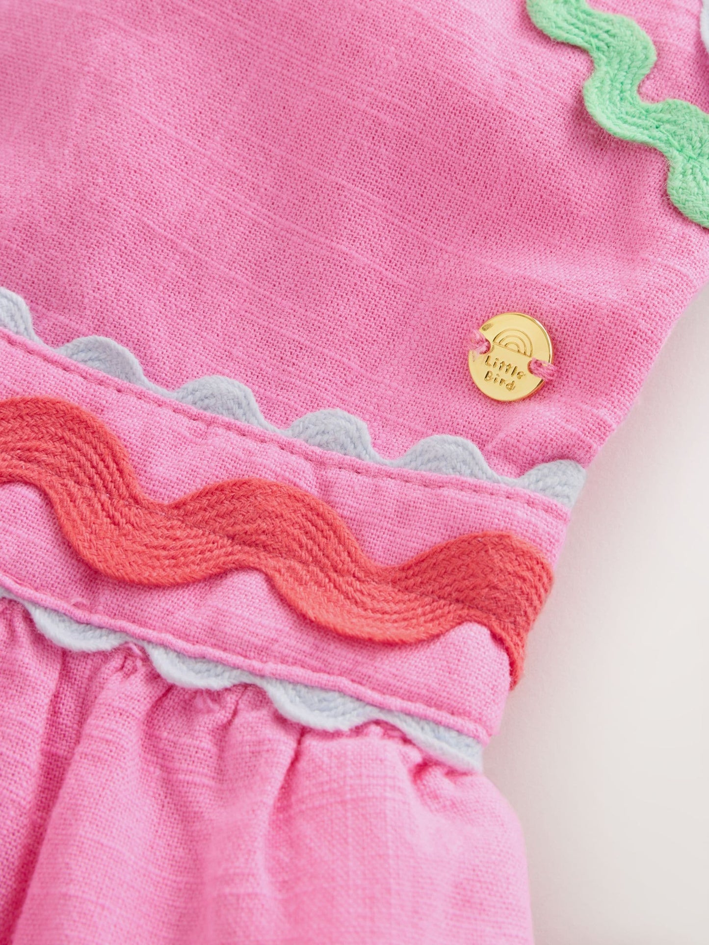 Little Bird by Jools Oliver Pink Woven Summer Dress image 11