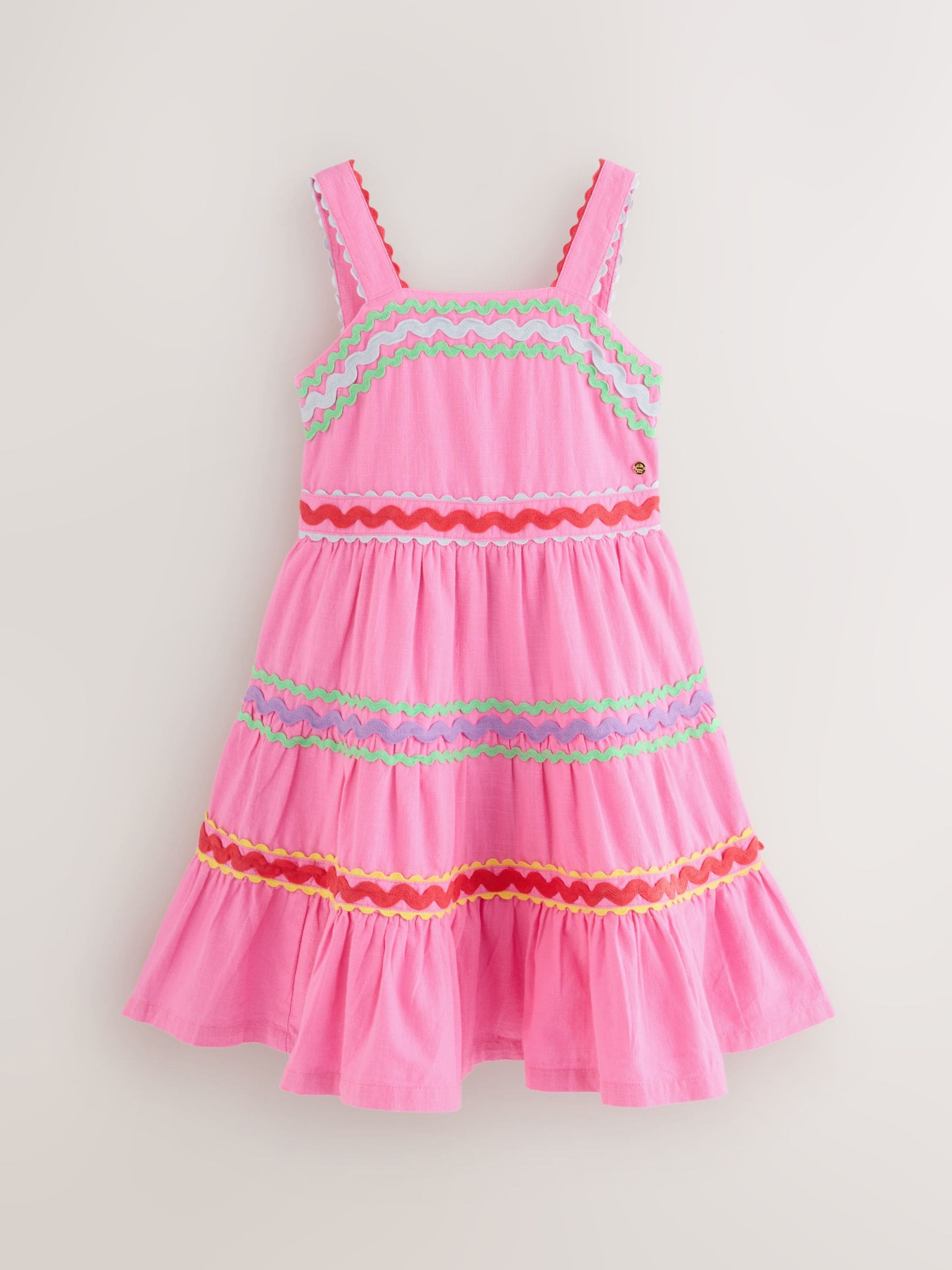 Little Bird by Jools Oliver Pink Woven Summer Dress image 8