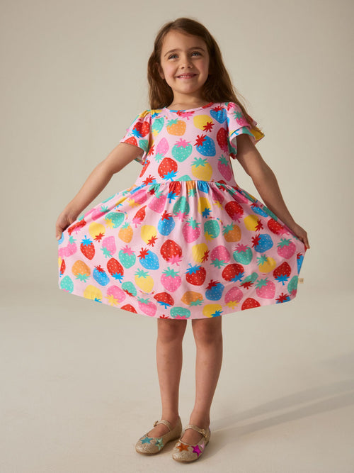 Dsiney Kidz - Little Bird by Jools Oliver Rainbow Strawberry Cotton Jersey Dress image 1