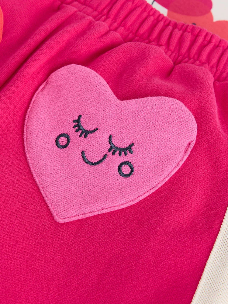 Little Bird by Jools Oliver Red/Pink Sweat and Joggers Heart Set 2 Piece