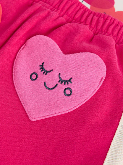 Little Bird by Jools Oliver Red/Pink Sweat and Joggers Heart Set 2 Piece