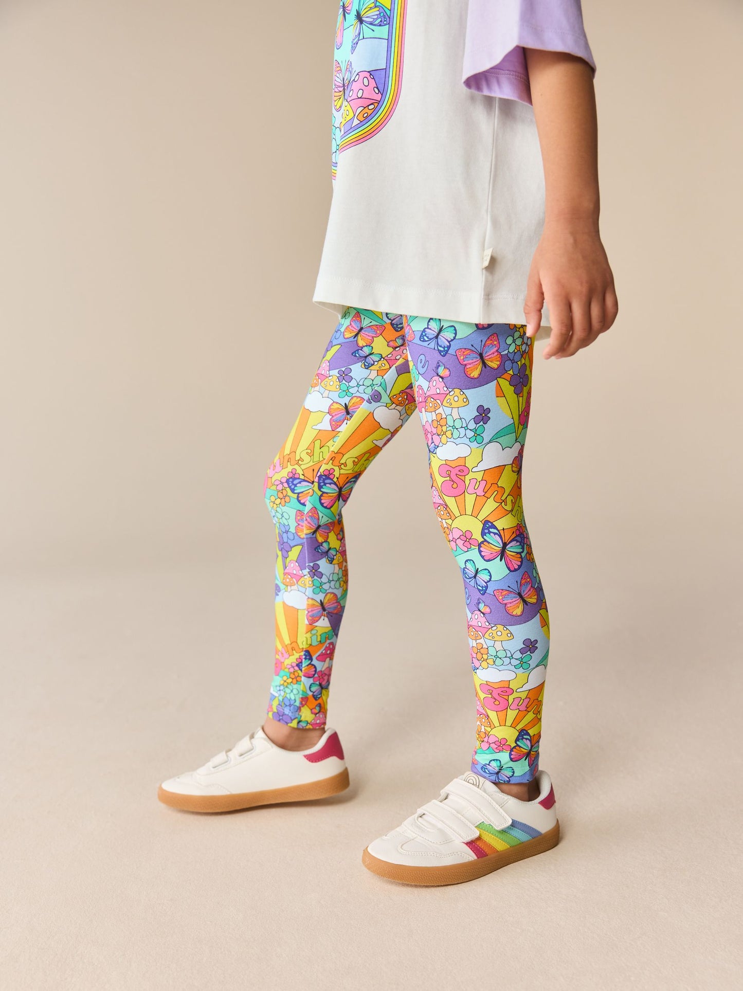 Little Bird by Jools Oliver Lilac Purple Raglan T-Shirt and Leggings 2 Piece Set image 4