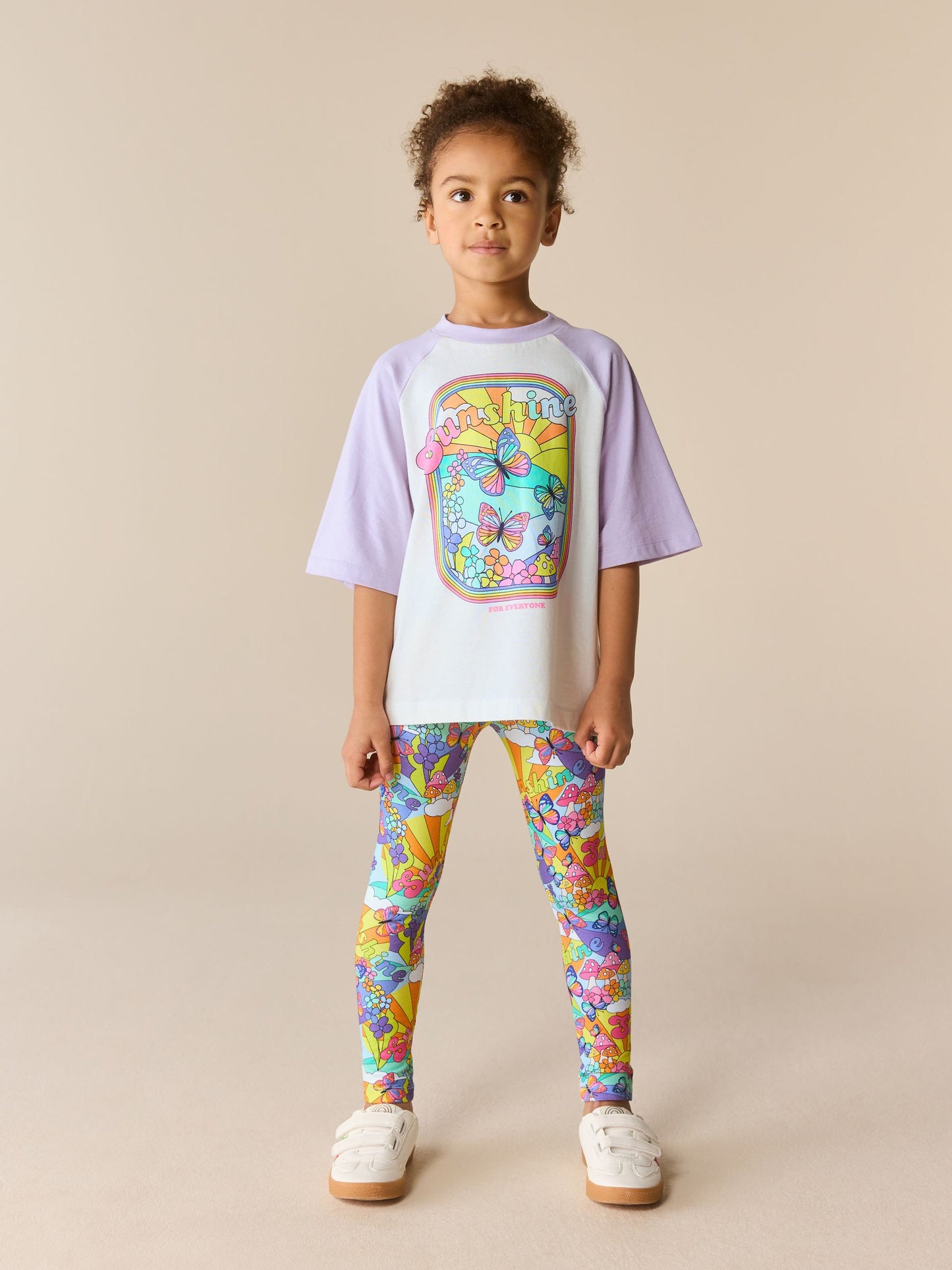 Little Bird by Jools Oliver Lilac Purple Raglan T-Shirt and Leggings 2 Piece Set image 5