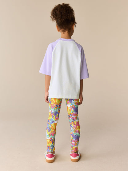 Little Bird by Jools Oliver Lilac Purple Raglan T-Shirt and Leggings 2 Piece Set image 6