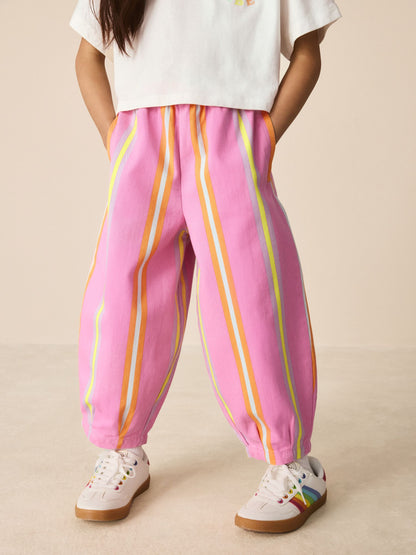 Little Bird by Jools Oliver Pink Stripe Short Sleeve Top & Jogger Set image 4