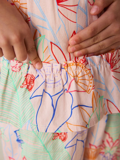Little Bird by Jools Oliver Rainbow Floral Frill Sleeve Woven Co-Ord Set image 3