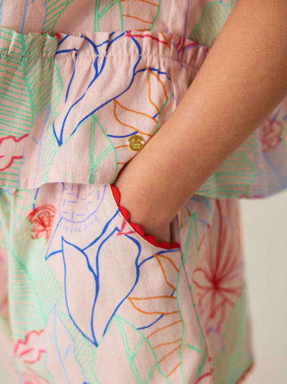 Little Bird by Jools Oliver Rainbow Floral Frill Sleeve Woven Co-Ord Set image 7