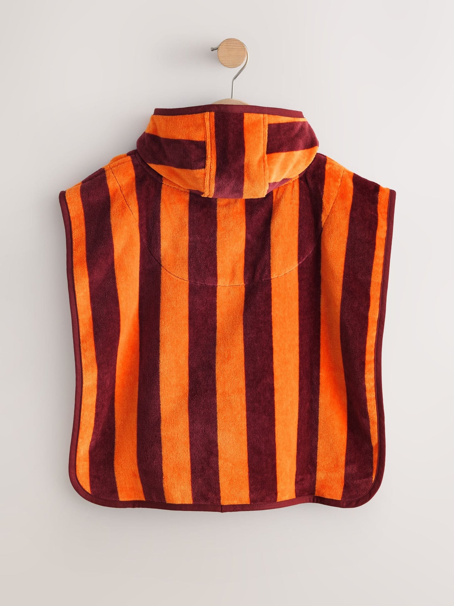 Orange Stripe Towelling Poncho (9mths-6yrs) image 2