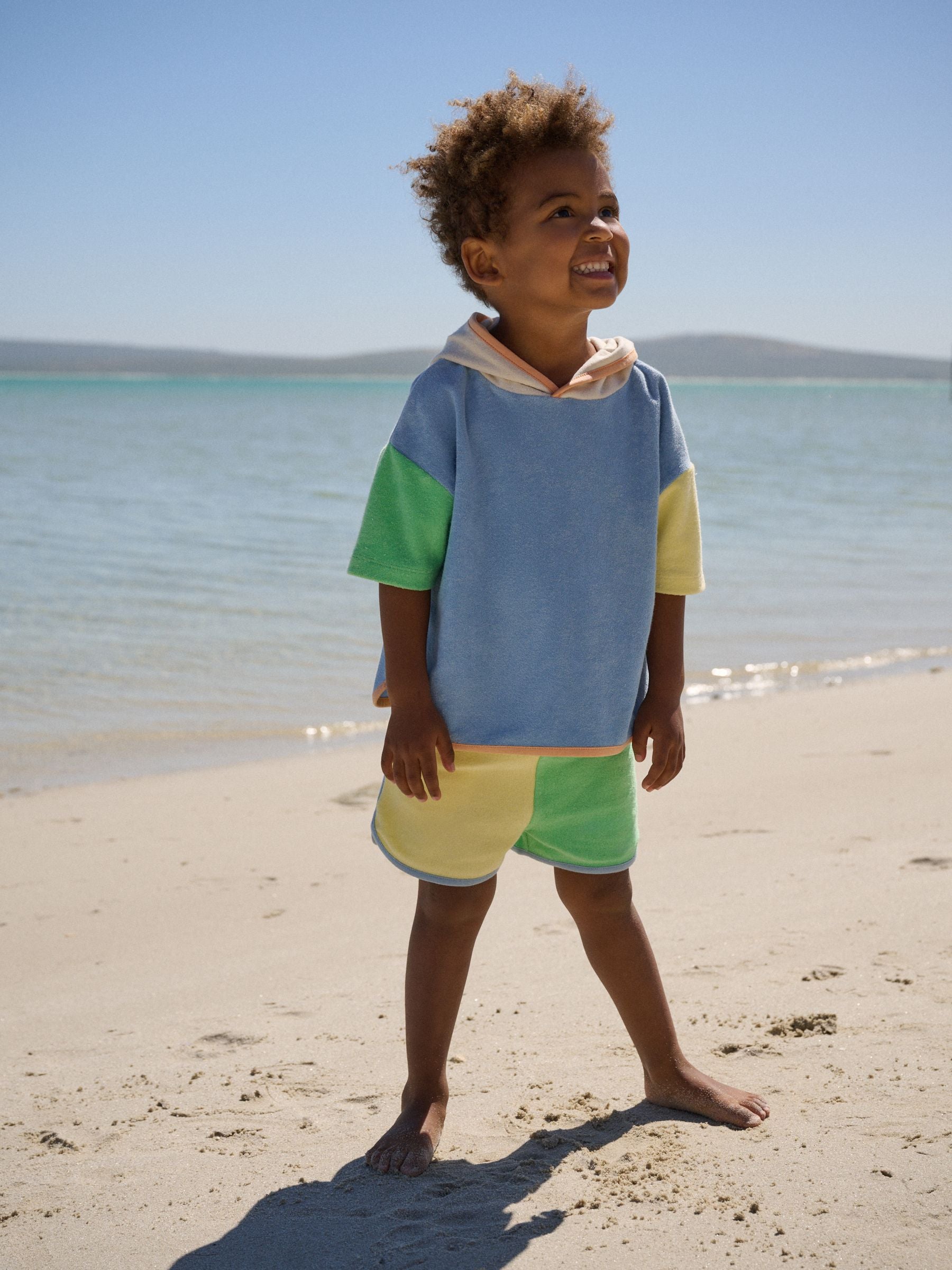 Colourblock Towelling Top and Shorts Set (3mths-7yrs) image 1