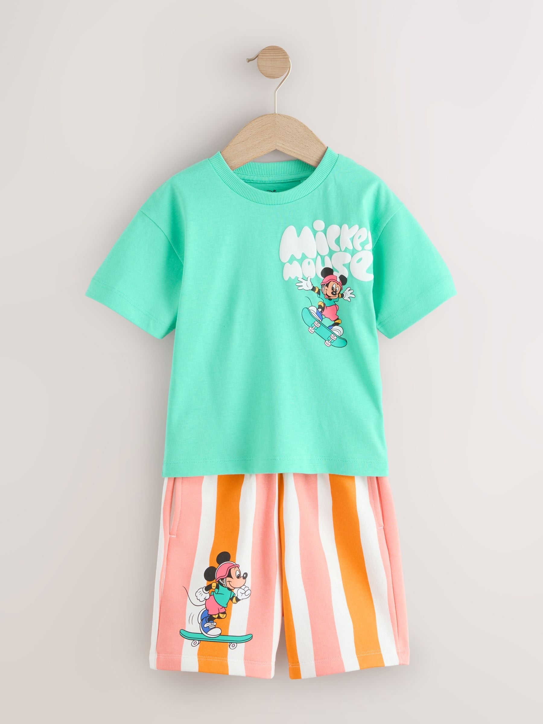 Green/Orange Mickey Mouse T-Shirt and Shorts Set (3mths-8yrs) image 5