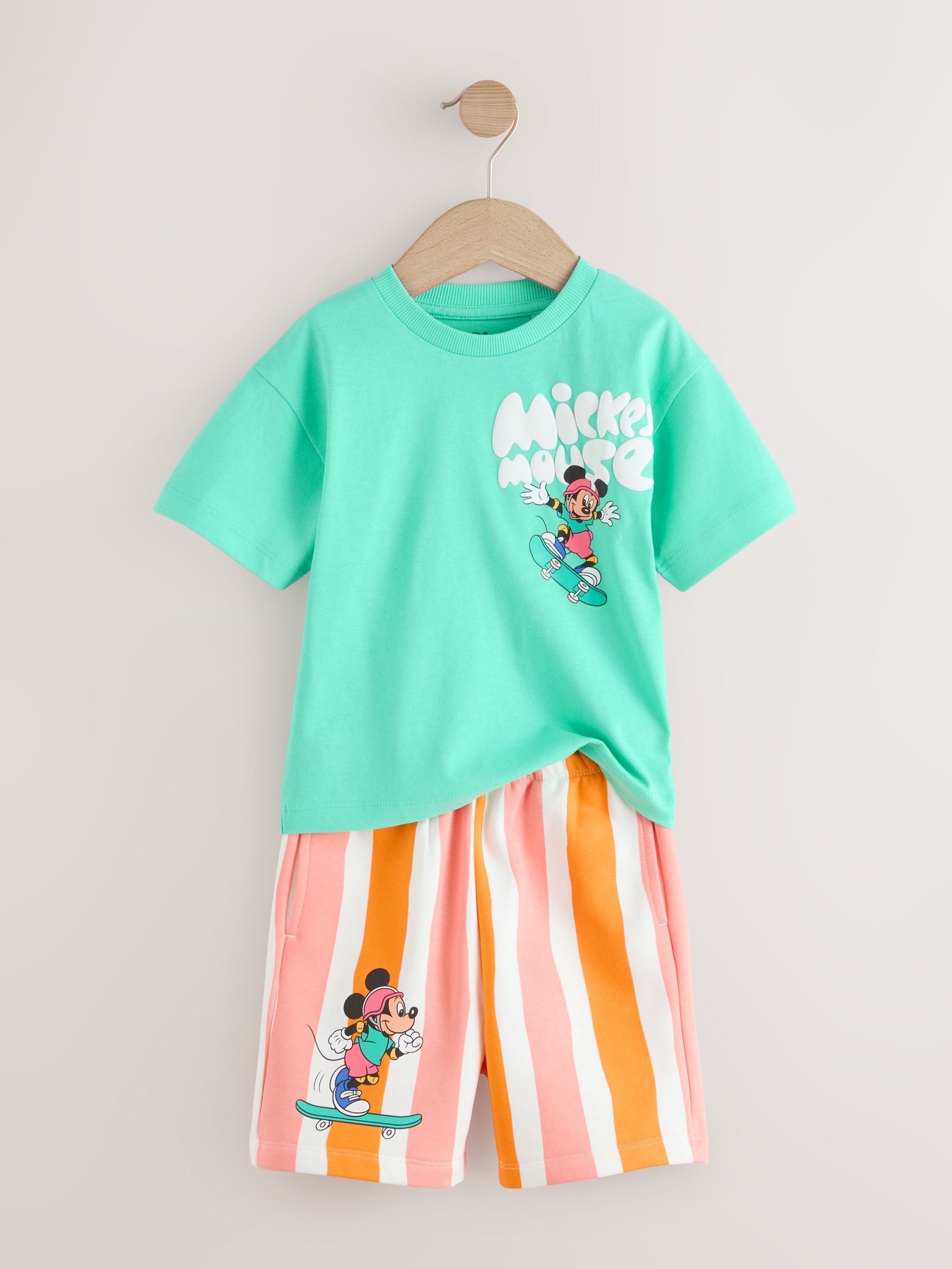Green/Orange Mickey Mouse T-Shirt and Shorts Set (3mths-8yrs) image 6