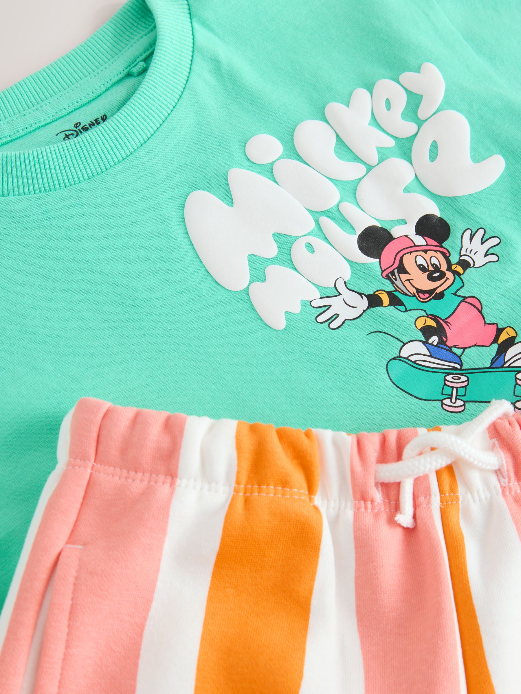Green/Orange Mickey Mouse T-Shirt and Shorts Set (3mths-8yrs) image 8