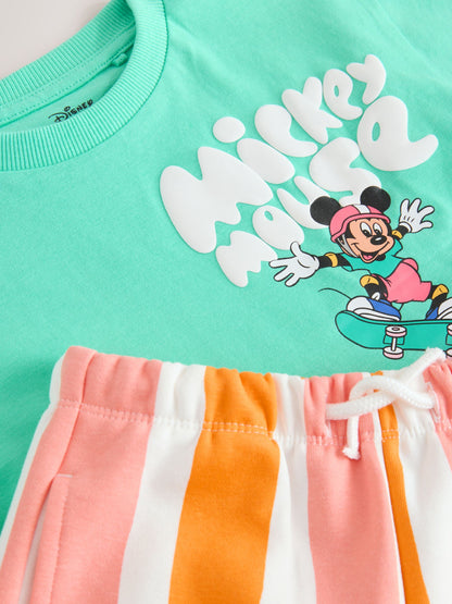 Green/Orange Mickey Mouse T-Shirt and Shorts Set (3mths-8yrs) image 8