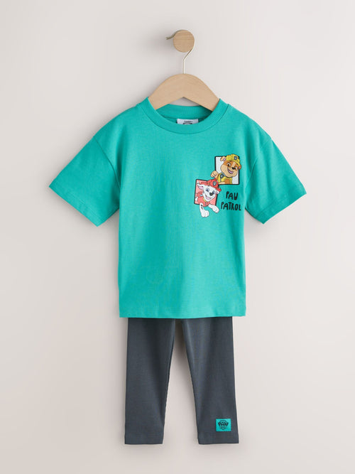 Teal Blue Paw Patrol T-Shirt and Leggings Set (3mths-8yrs) image 1
