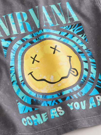 Nirvana Grey Short Sleeve Band Graphic T-Shirt (3mths-8yrs) image 6