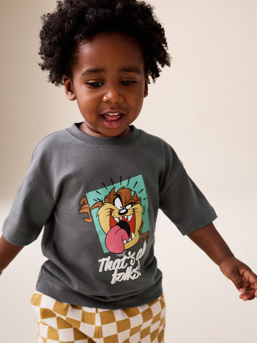 Charcoal Grey Looney Tunes Short Sleeve T-Shirt (3mths-8yrs) image 1