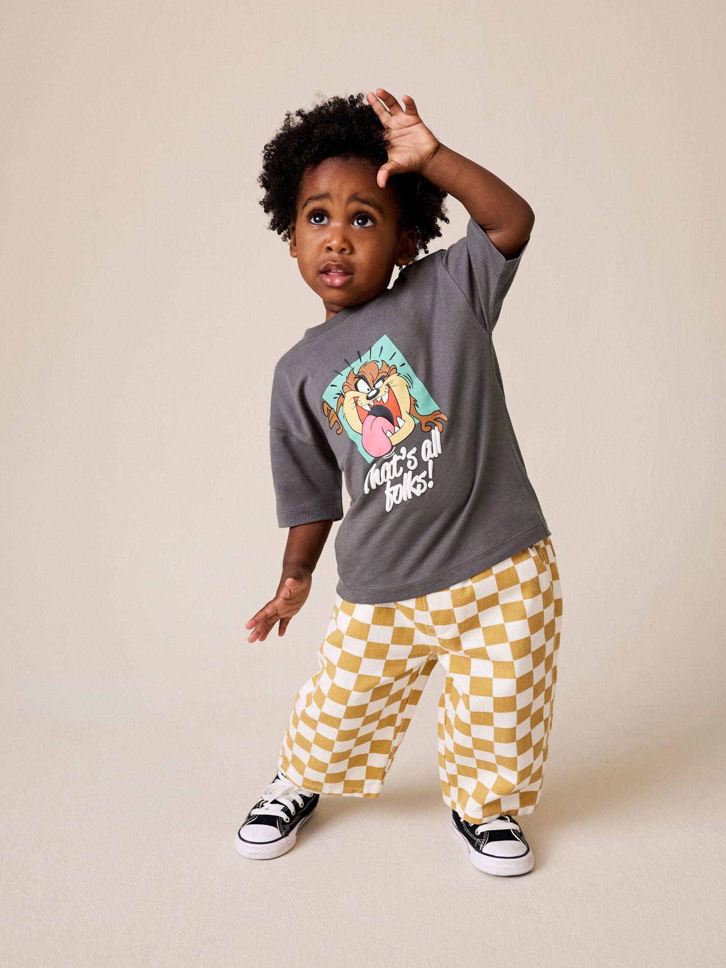 Charcoal Grey Looney Tunes Short Sleeve T-Shirt (3mths-8yrs) image 2