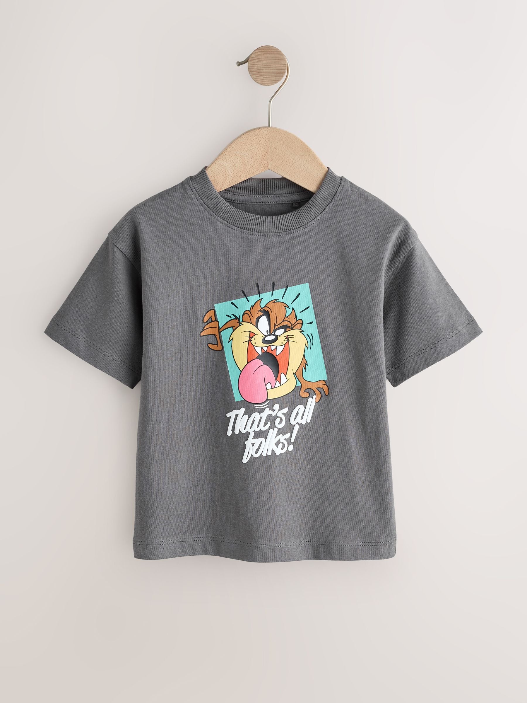 Charcoal Grey Looney Tunes Short Sleeve T-Shirt (3mths-8yrs) image 4