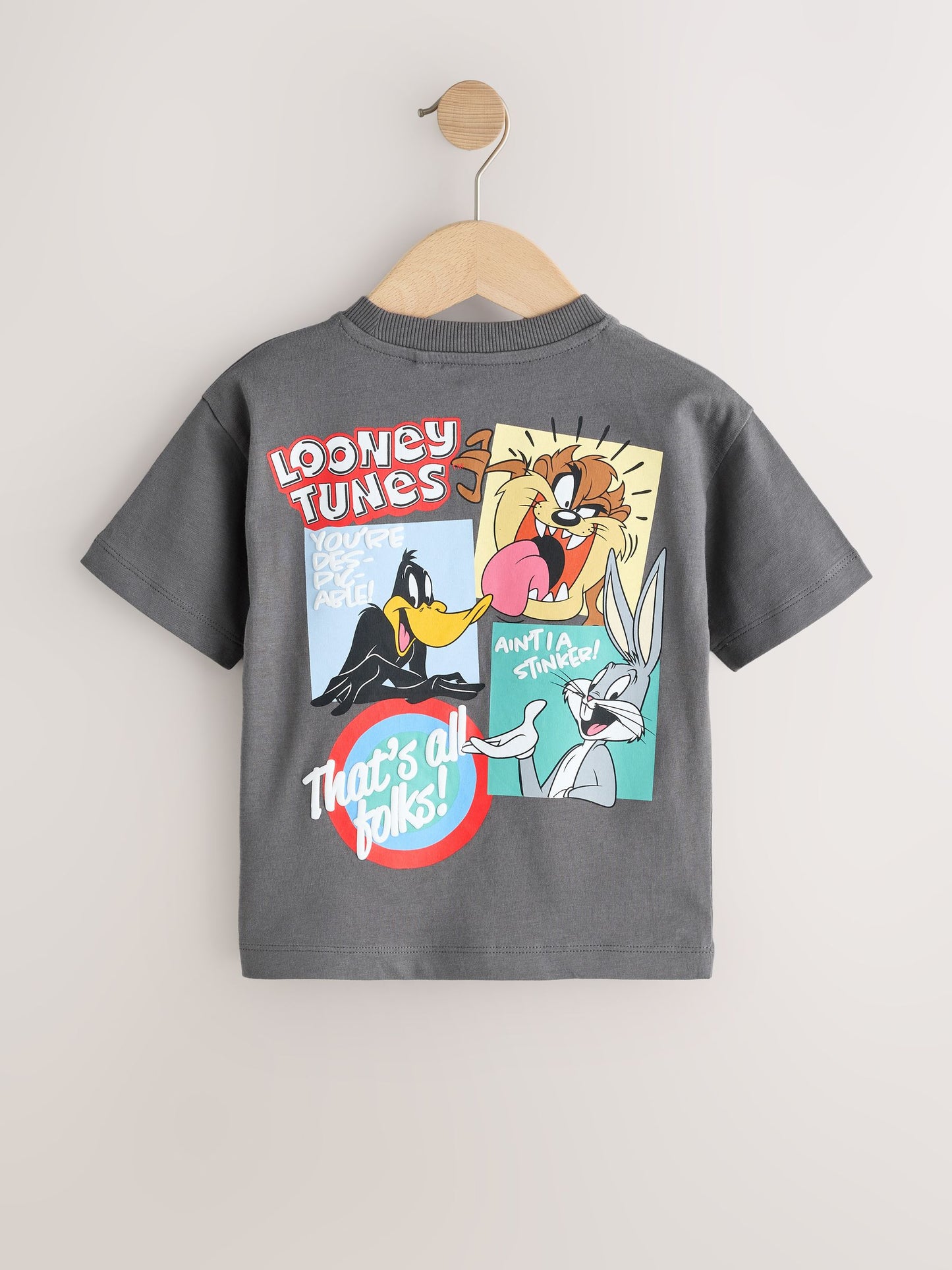 Charcoal Grey Looney Tunes Short Sleeve T-Shirt (3mths-8yrs) image 5