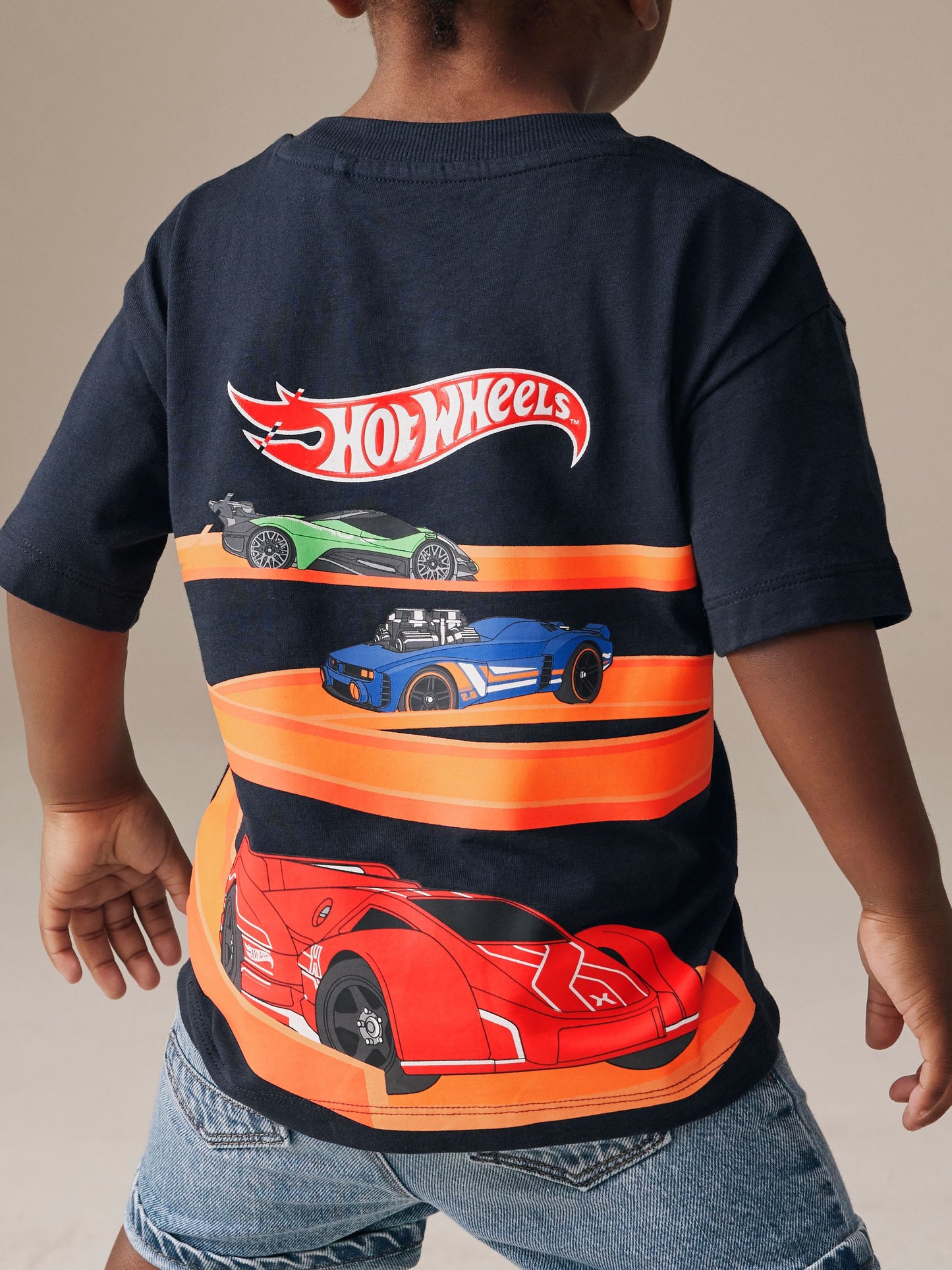 Navy Hot Wheels Short Sleeve T-Shirt (9mths-8yrs) image 3