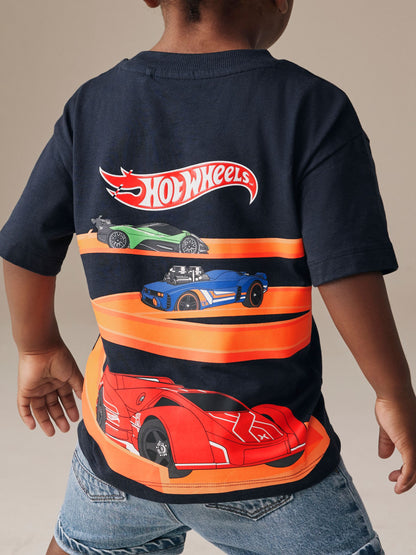 Navy Hot Wheels Short Sleeve T-Shirt (9mths-8yrs) image 3