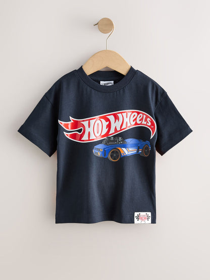 Navy Hot Wheels Short Sleeve T-Shirt (9mths-8yrs) image 4