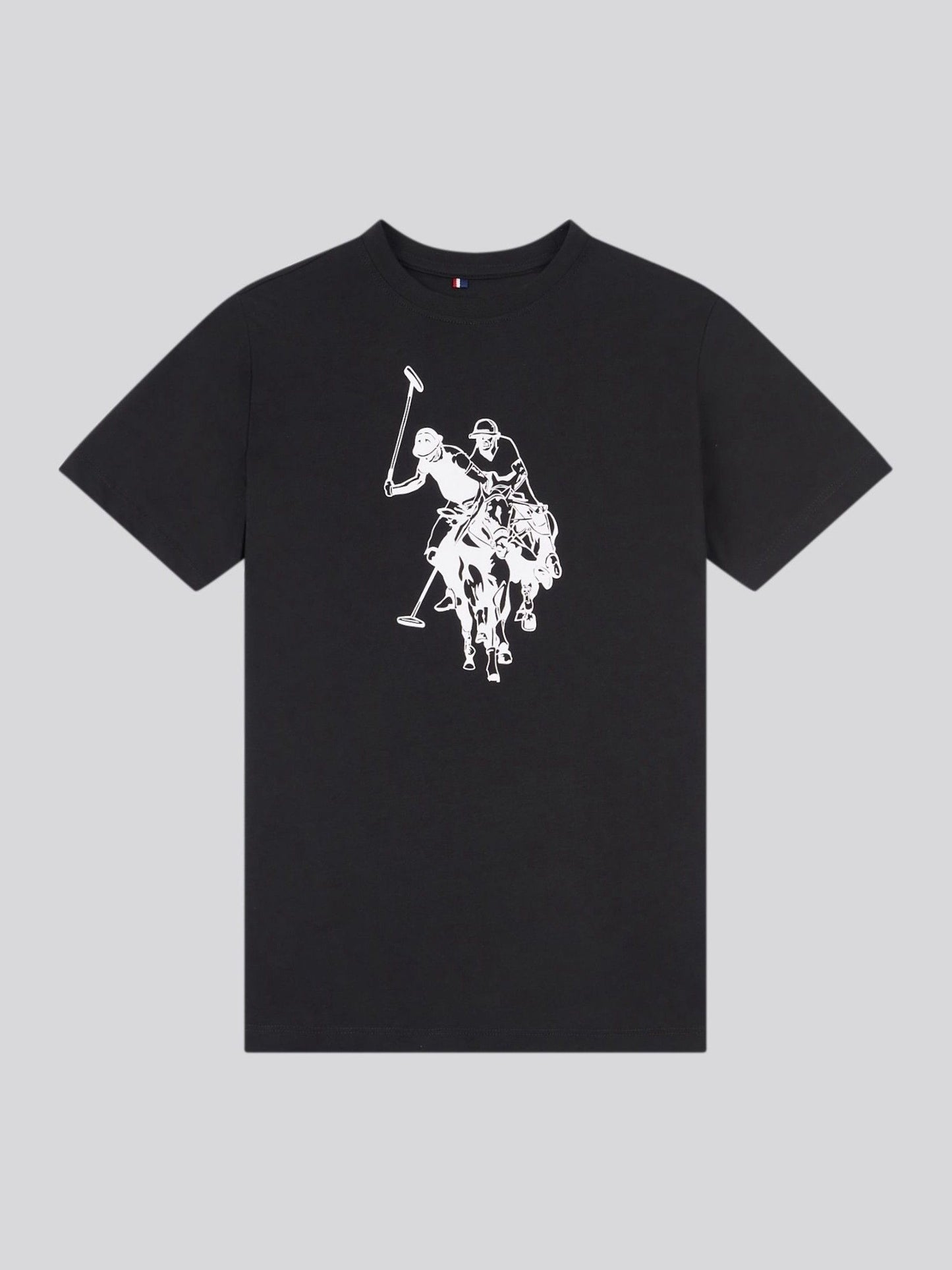 Dsiney Kidz - U.S. Polo Assn Black Double Horsemen Graphic Print T-Shirt image 1