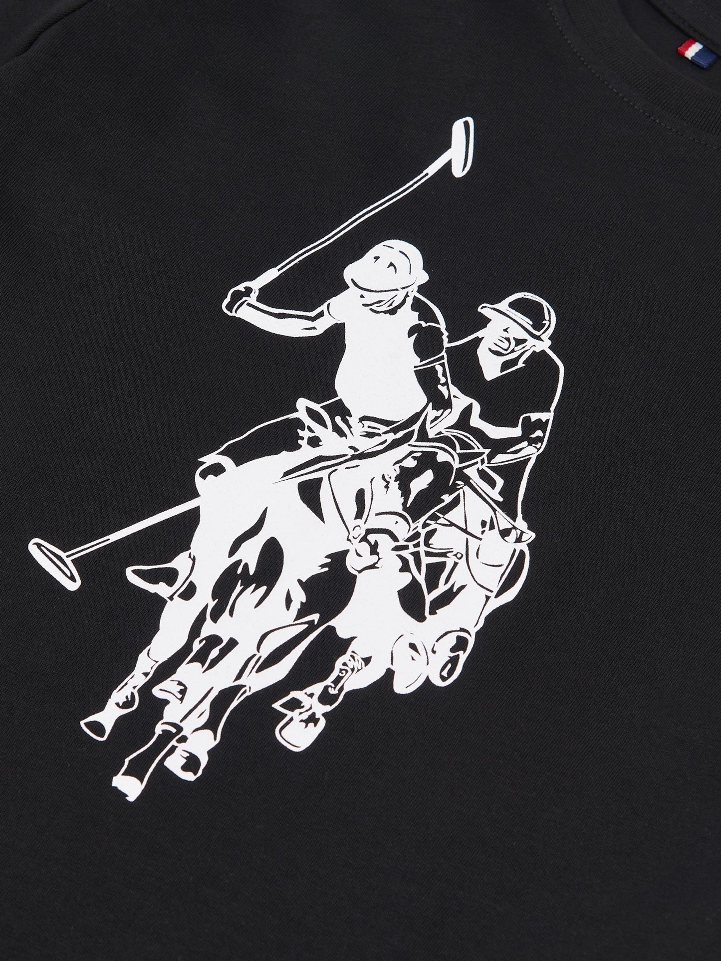 Dsiney Kidz - U.S. Polo Assn Black Double Horsemen Graphic Print T-Shirt image 3