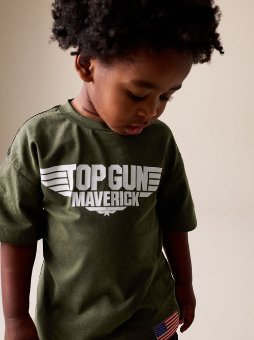 Khaki Green Top Gun Short Sleeve T-Shirt (3mths-8yrs) image 1