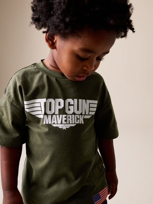 Khaki Green Top Gun Short Sleeve T-Shirt (3mths-8yrs) image 1