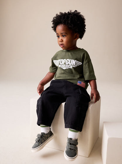 Khaki Green Top Gun Short Sleeve T-Shirt (3mths-8yrs) image 3