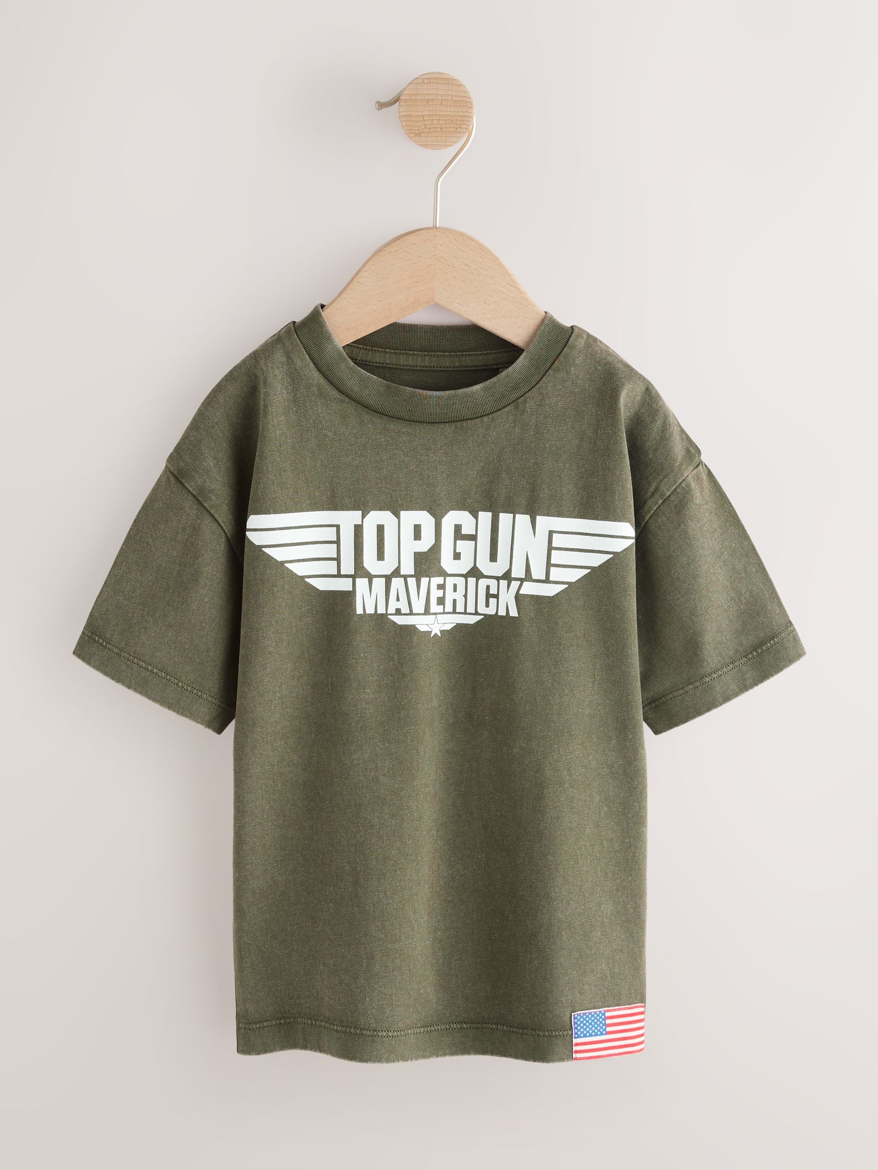 Khaki Green Top Gun Short Sleeve T-Shirt (3mths-8yrs) image 4