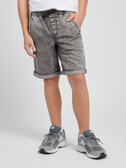 Dsiney Kidz - Lee Grey Boys Elasticated Denim 100% Cotton Shorts image 1