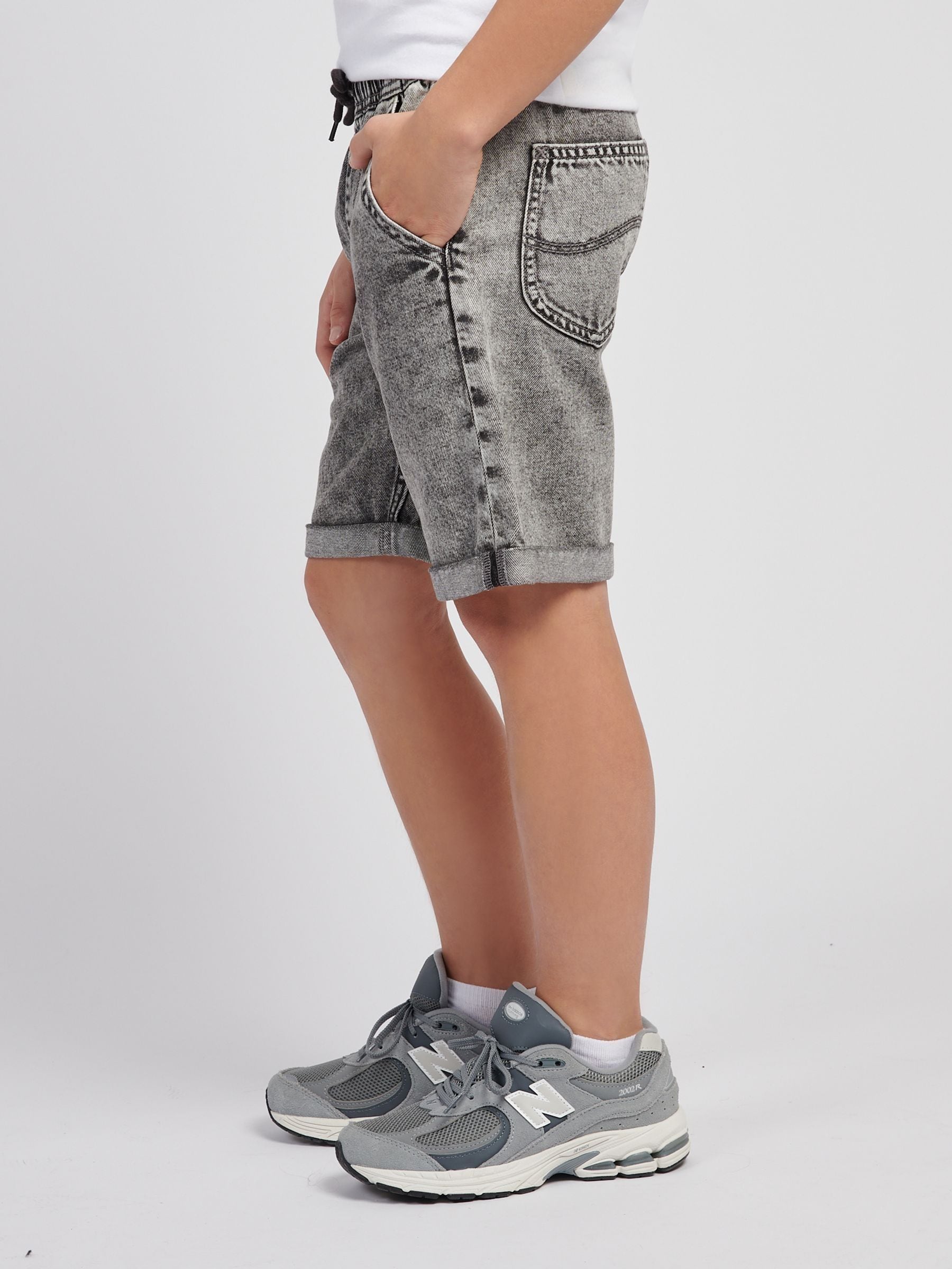 Dsiney Kidz - Lee Grey Boys Elasticated Denim 100% Cotton Shorts image 3