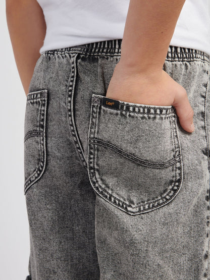 Dsiney Kidz - Lee Grey Boys Elasticated Denim 100% Cotton Shorts image 4