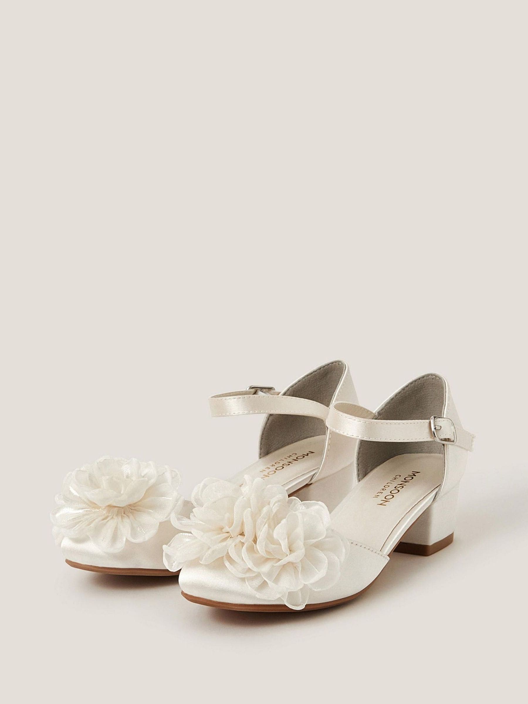 Monsoon Natural Corsage Satin Two Part Heels image 1
