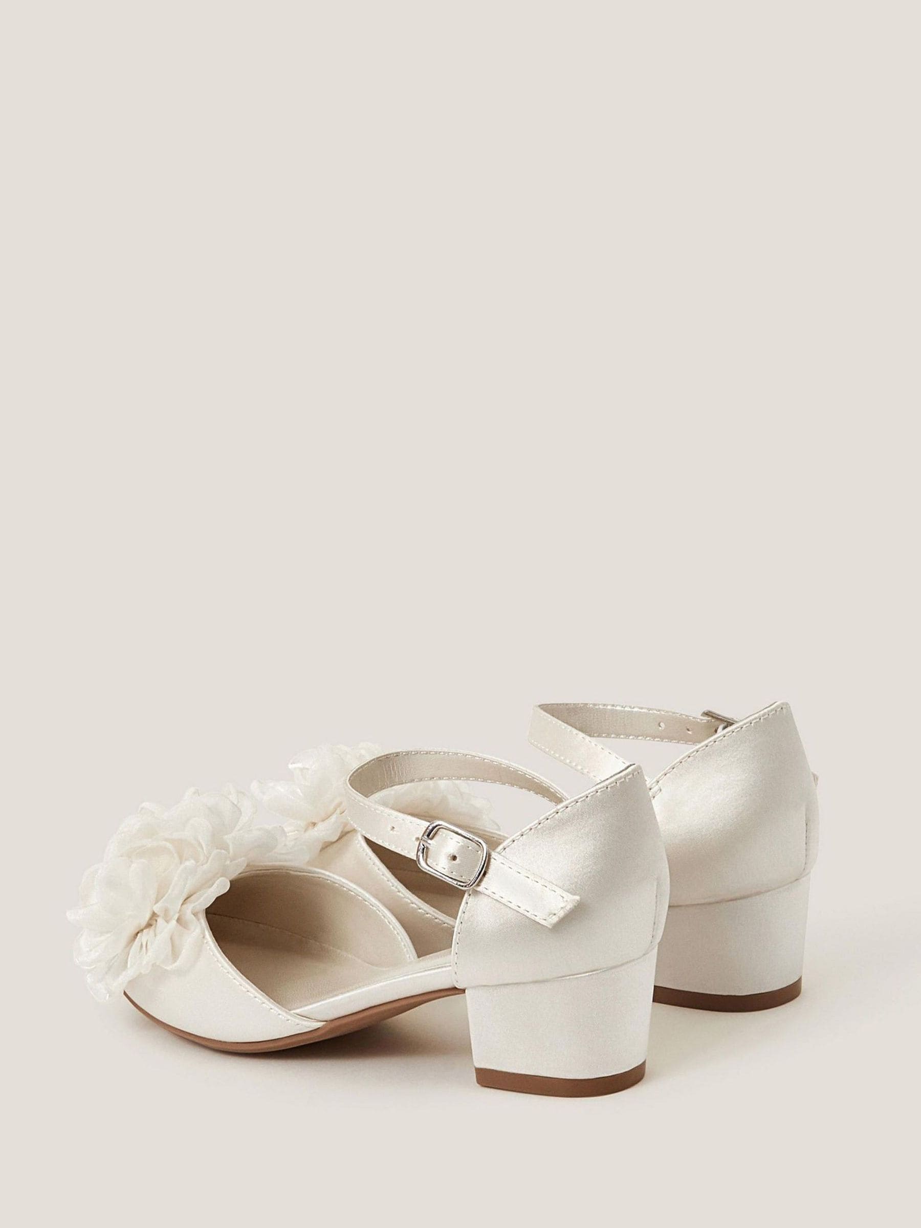 Monsoon Natural Corsage Satin Two Part Heels image 2
