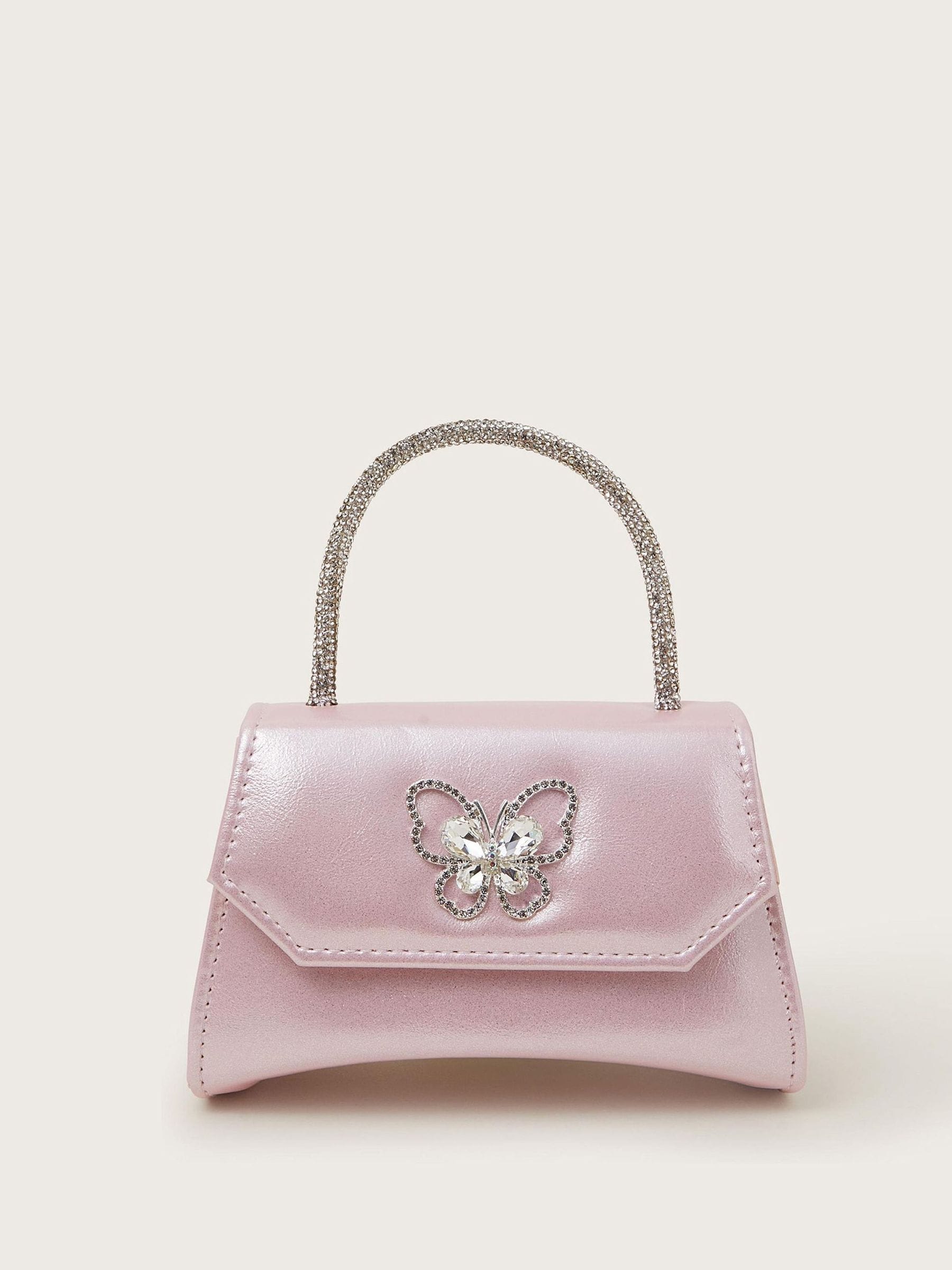 Monsoon Pink Butterfly Embellished Mini Bag image 1