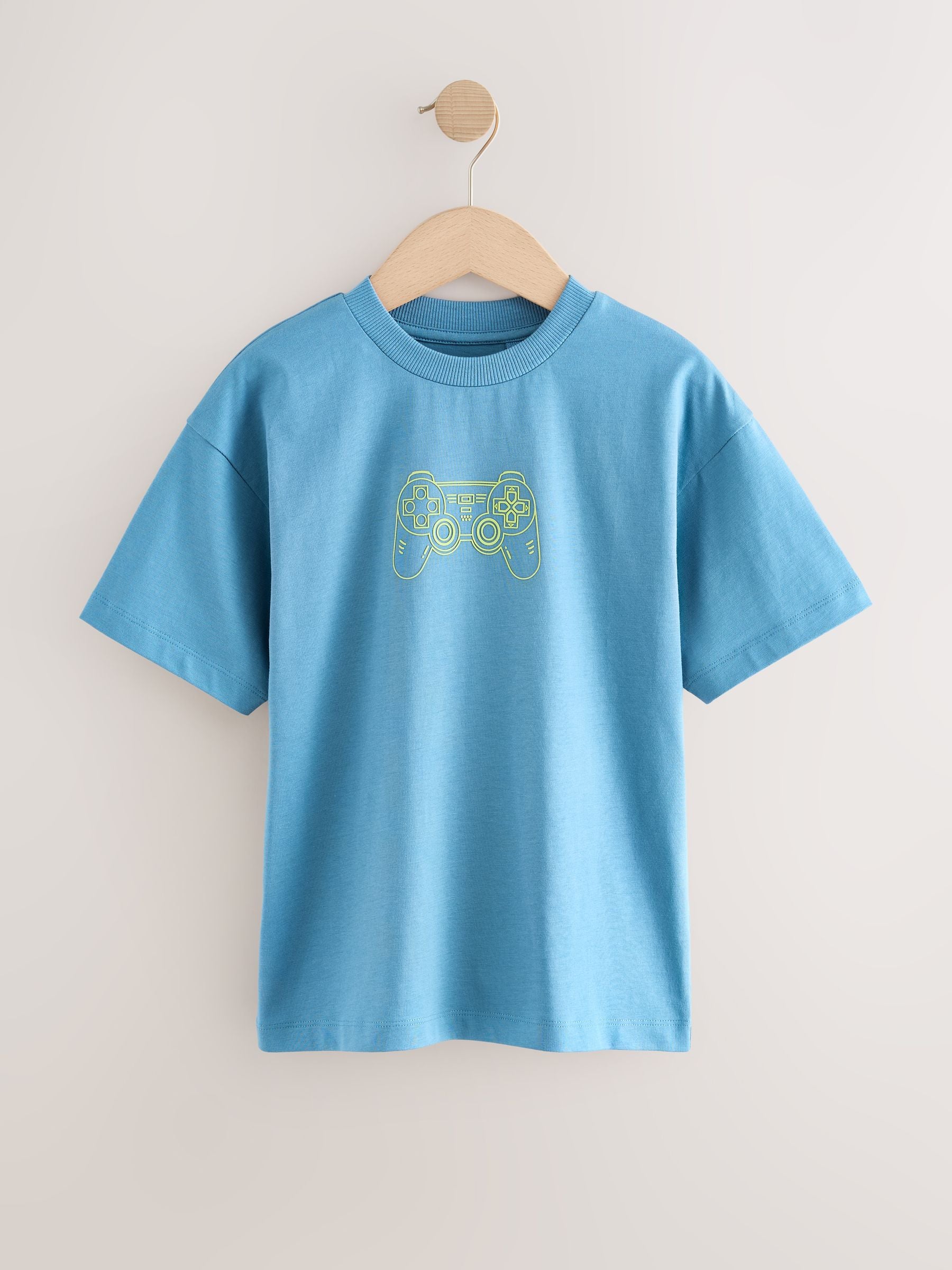 Dsiney Kidz - Blue Controller Short Sleeve Graphic T-Shirt (3-16yrs) image 1