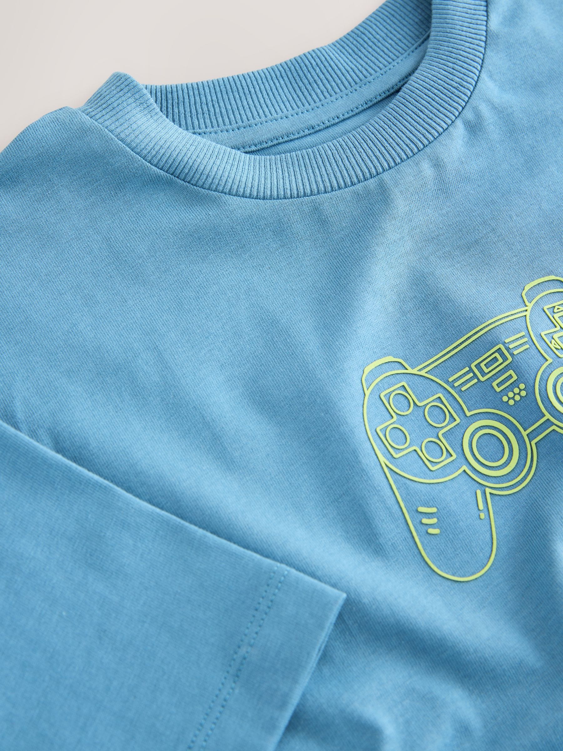 Dsiney Kidz - Blue Controller Short Sleeve Graphic T-Shirt (3-16yrs) image 3